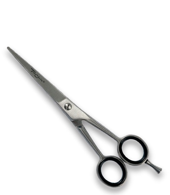 Kadeřnické nůžky s opěrkou pro prst lesklé 6"
